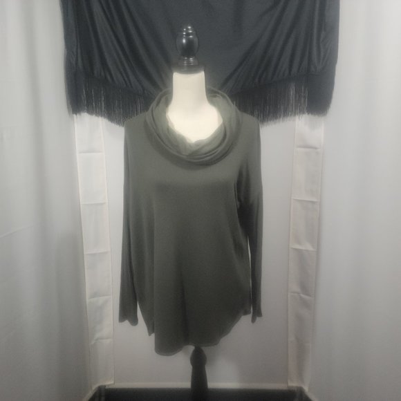 Lou & Grey, long sleeve tunic, size S, olive green. - Picture 1 of 4